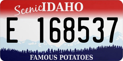 ID license plate E168537