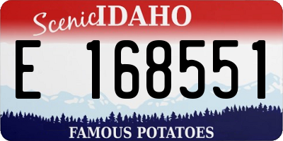 ID license plate E168551
