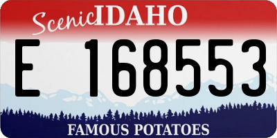 ID license plate E168553