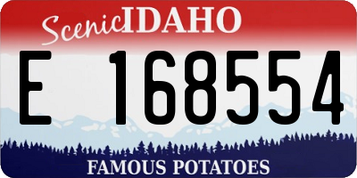 ID license plate E168554