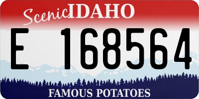 ID license plate E168564