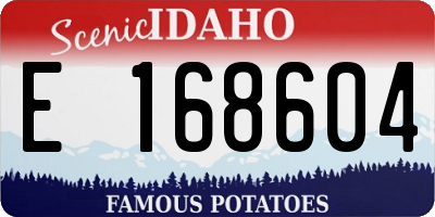 ID license plate E168604