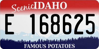 ID license plate E168625