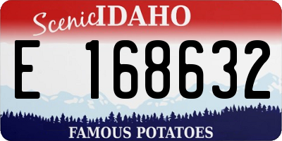 ID license plate E168632