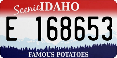 ID license plate E168653