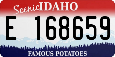 ID license plate E168659
