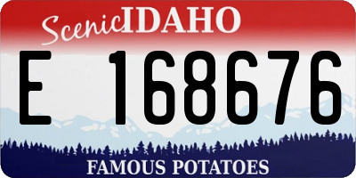 ID license plate E168676