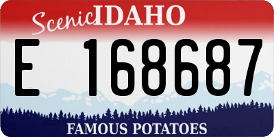 ID license plate E168687
