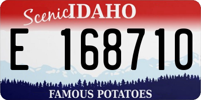 ID license plate E168710