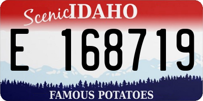 ID license plate E168719