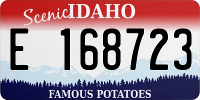ID license plate E168723