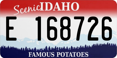 ID license plate E168726