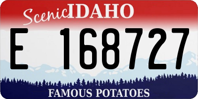 ID license plate E168727
