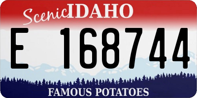 ID license plate E168744