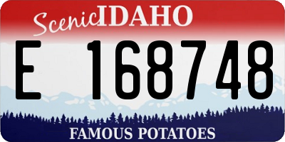 ID license plate E168748