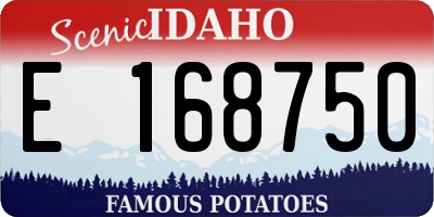 ID license plate E168750