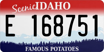 ID license plate E168751