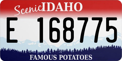 ID license plate E168775
