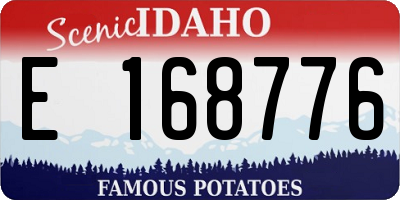 ID license plate E168776