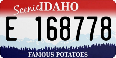 ID license plate E168778