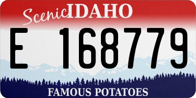 ID license plate E168779