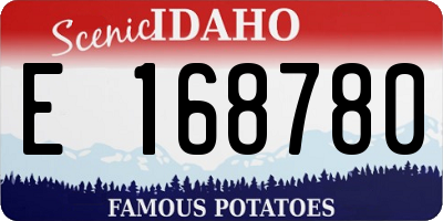 ID license plate E168780