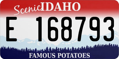 ID license plate E168793