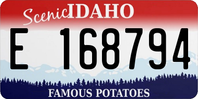 ID license plate E168794