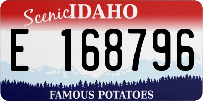 ID license plate E168796