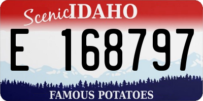 ID license plate E168797