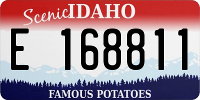 ID license plate E168811