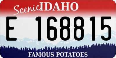ID license plate E168815