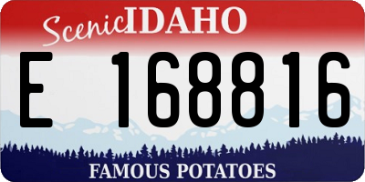 ID license plate E168816