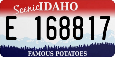 ID license plate E168817