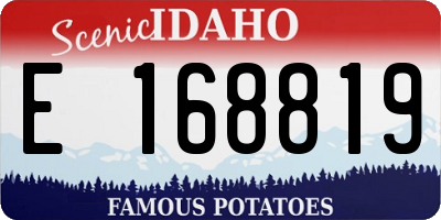 ID license plate E168819