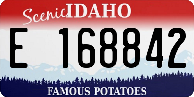 ID license plate E168842