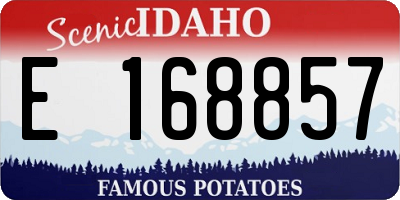 ID license plate E168857