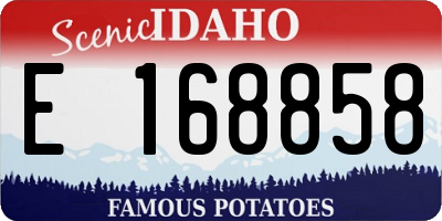 ID license plate E168858