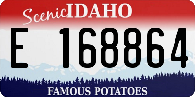 ID license plate E168864