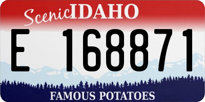 ID license plate E168871
