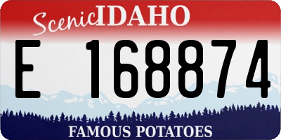 ID license plate E168874