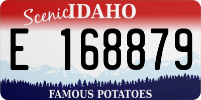ID license plate E168879