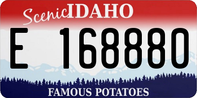 ID license plate E168880