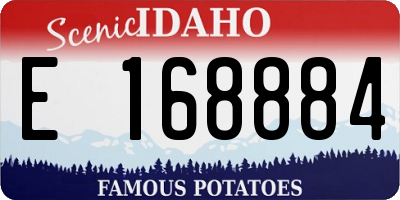 ID license plate E168884