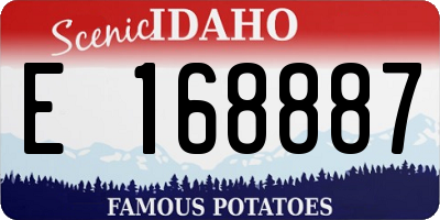 ID license plate E168887
