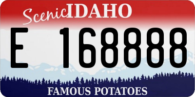 ID license plate E168888