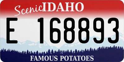 ID license plate E168893
