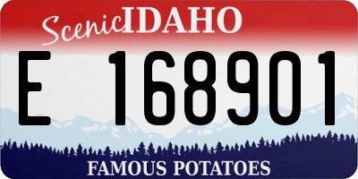 ID license plate E168901
