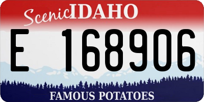 ID license plate E168906
