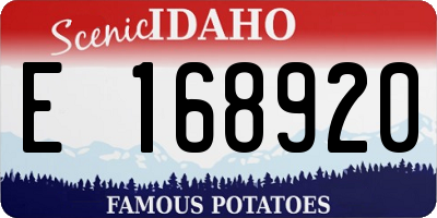 ID license plate E168920